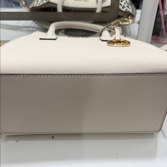 Michael Kors Cream and Black Animal Print Satchel - Picture 7 of 7